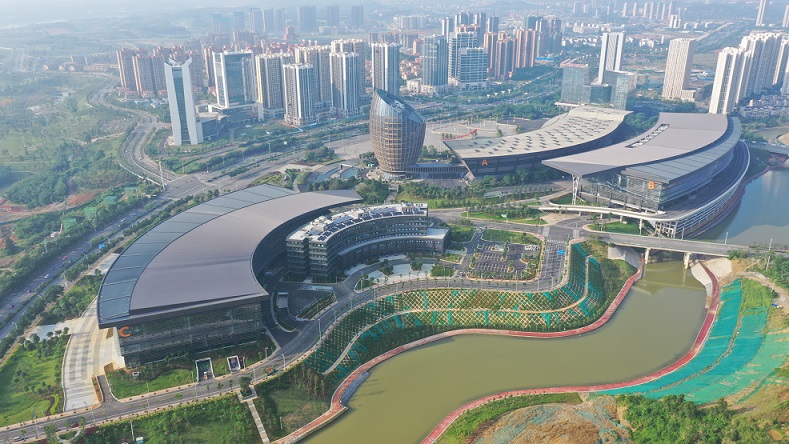 柳州東盟會展中心選用杭州拓佳YXB65-185-555樓承板